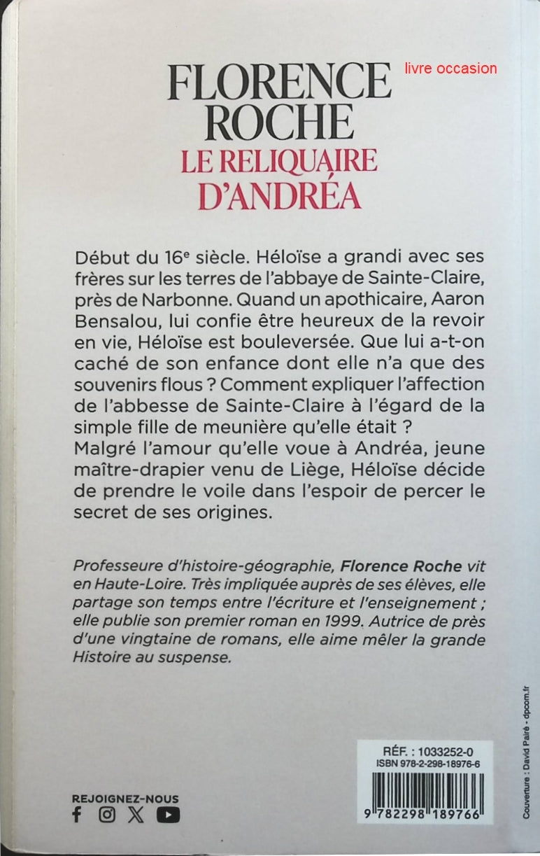 Le Reliquaire d'Andréa - Florence Roche - Livre