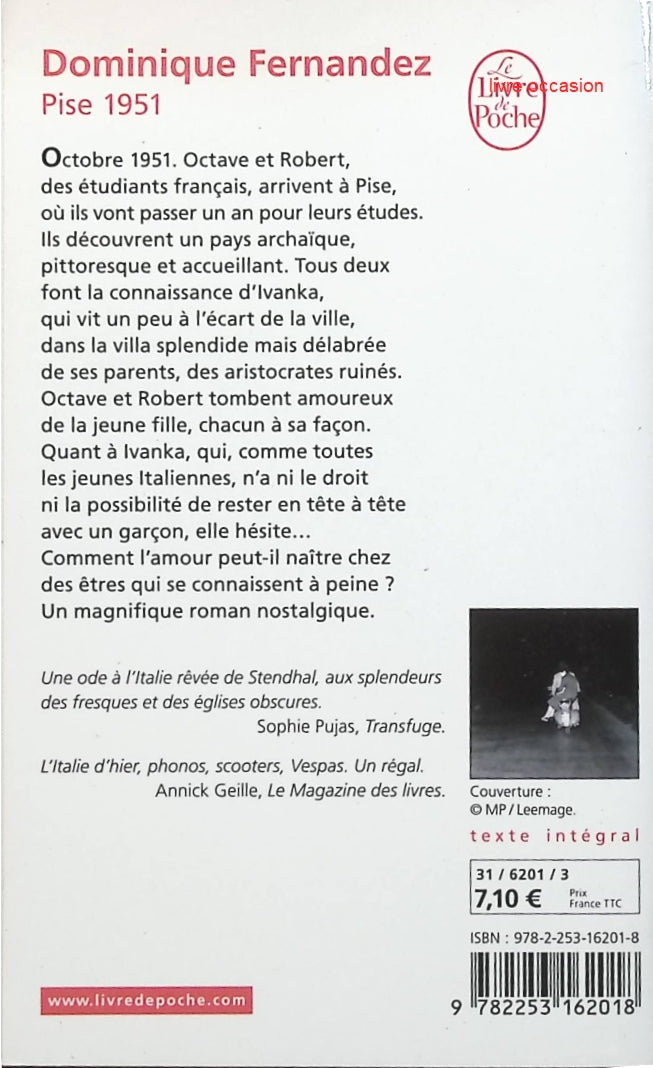 Pise 1951 - Dominique Fernandez - Livre