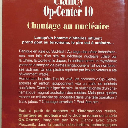 Op-Center, Tome 10 : Chantage au nucléaire - Tom Clancy - Livre