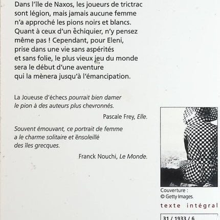 La Joueuse d'échecs - Bertina Henrichs - Livre