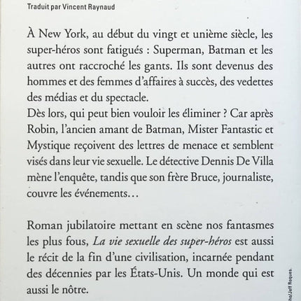 La vie sexuelle des super-héros - Marco Mancassola - Livre