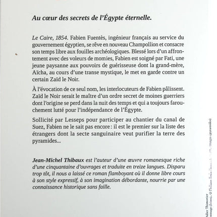 Le maître des pyramides - Jean-Michel Thibaux - Livre
