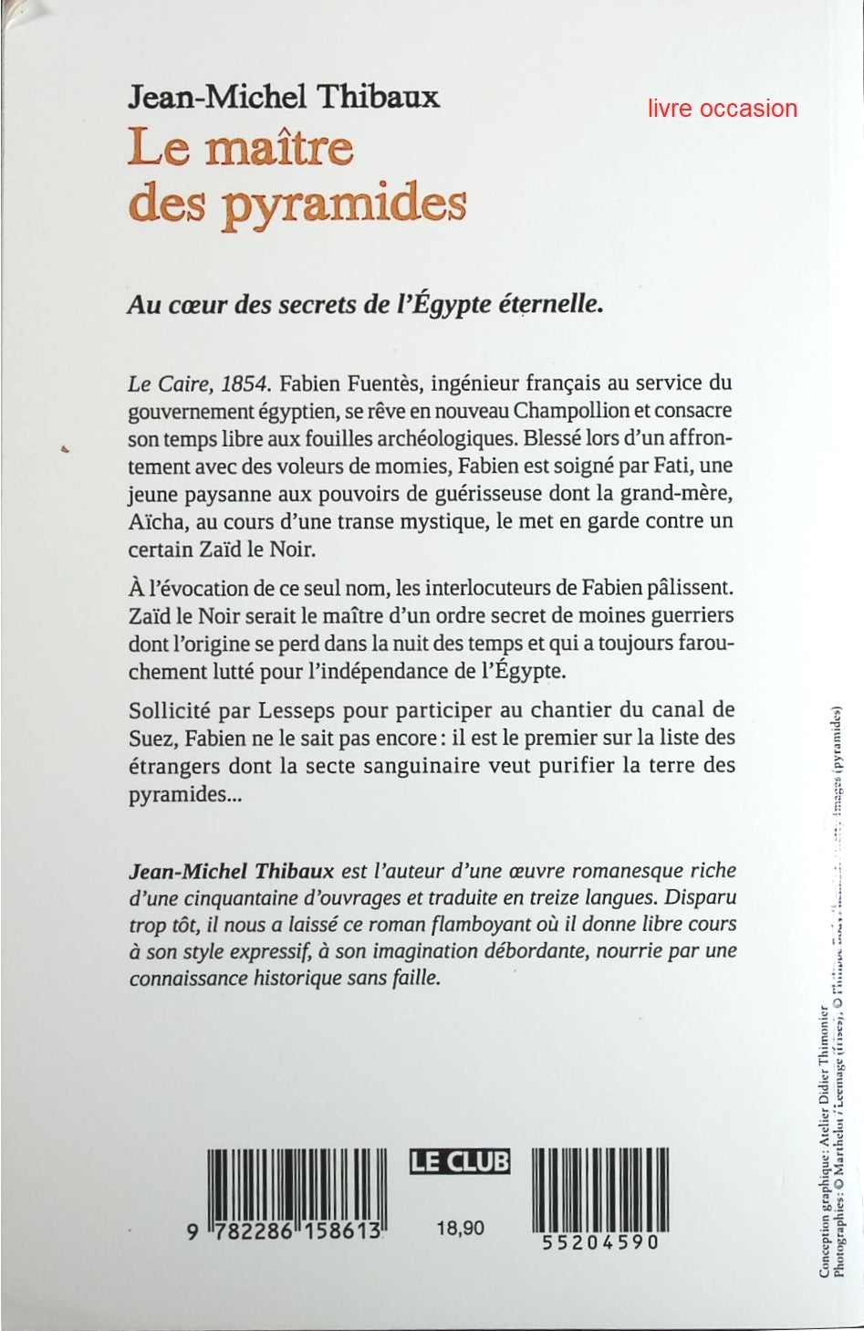 Le maître des pyramides - Jean-Michel Thibaux - Livre