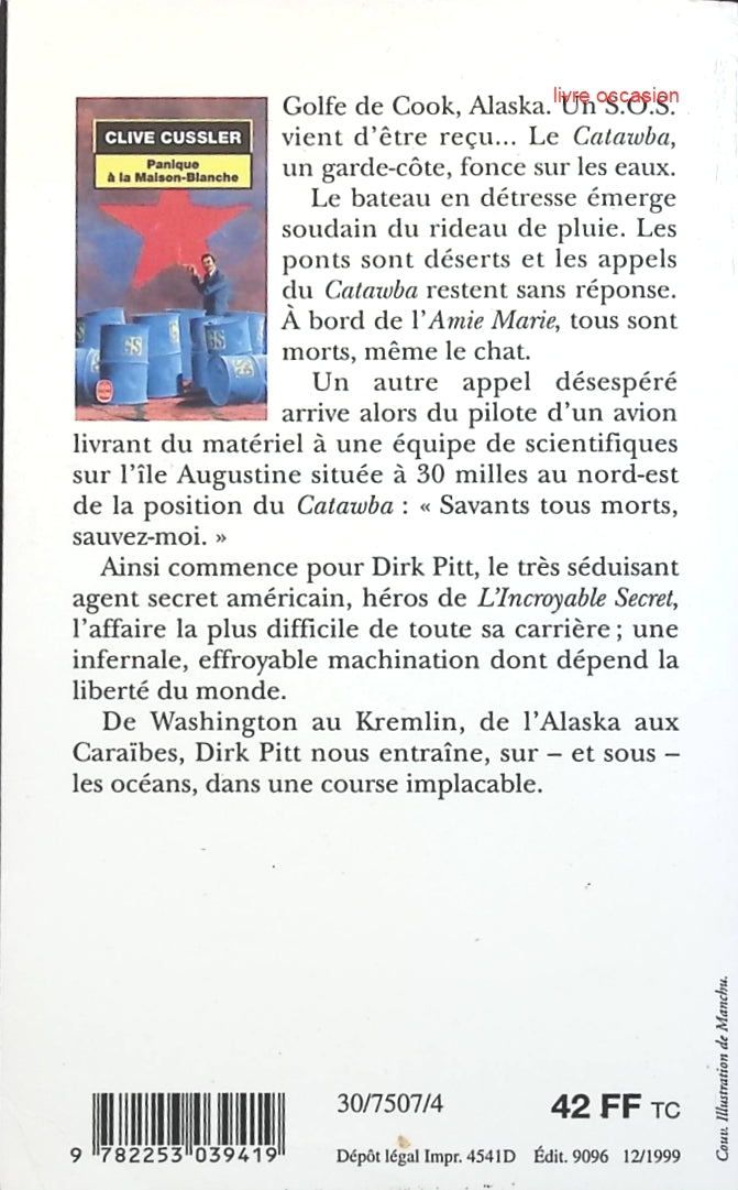 Panique à la Maison Blanche - Clive Cussler - Livre