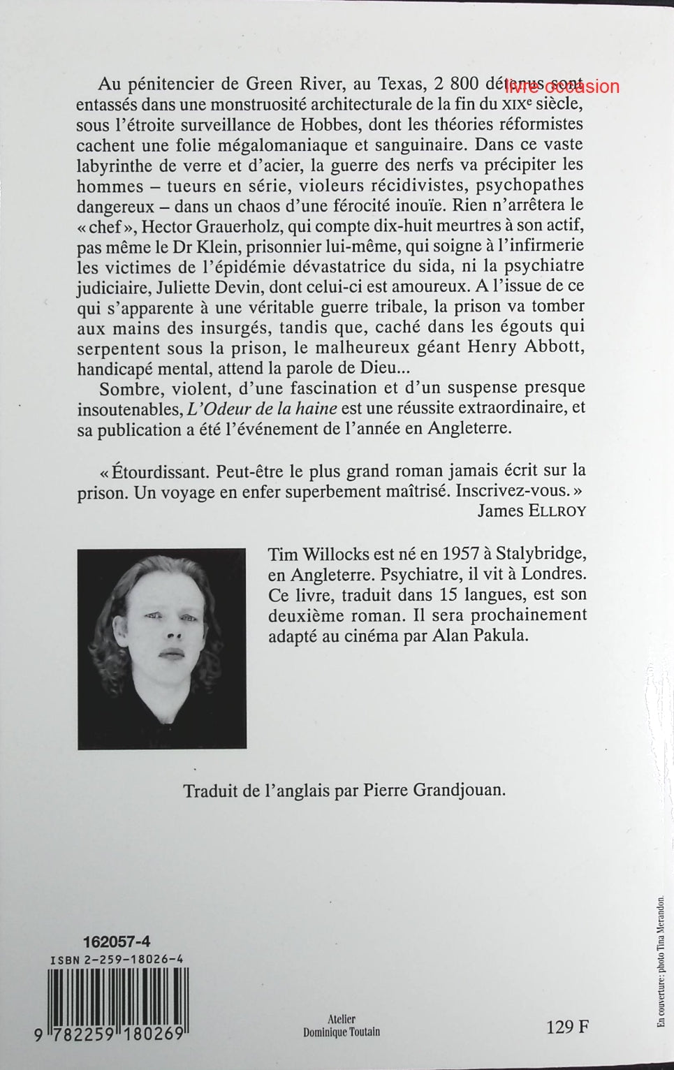 L'odeur De La Haine - Tim Willocks - Livre