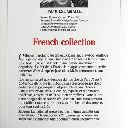 French collection - Jacques Lamalle - Livre