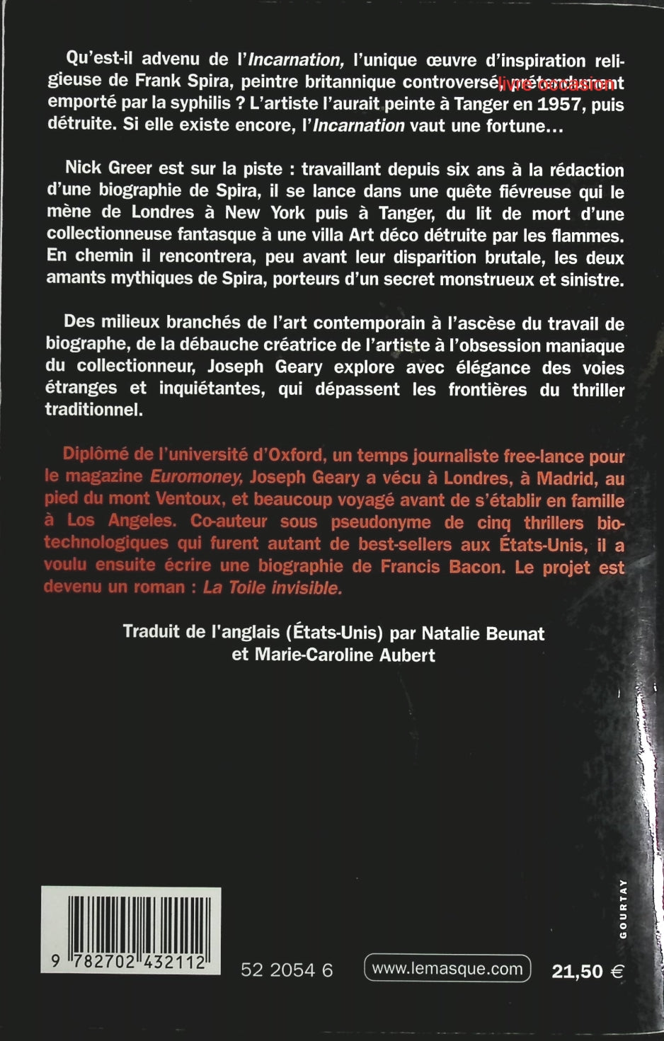 La toile invisible - Joseph Geary - Livre