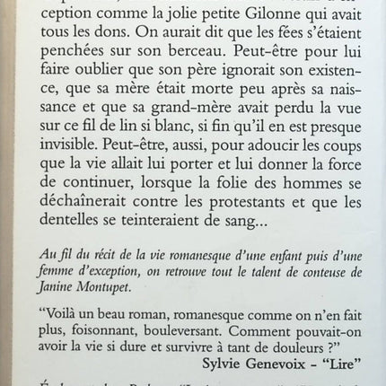 La dentellière d'Alençon - Janine Montupet - Livre