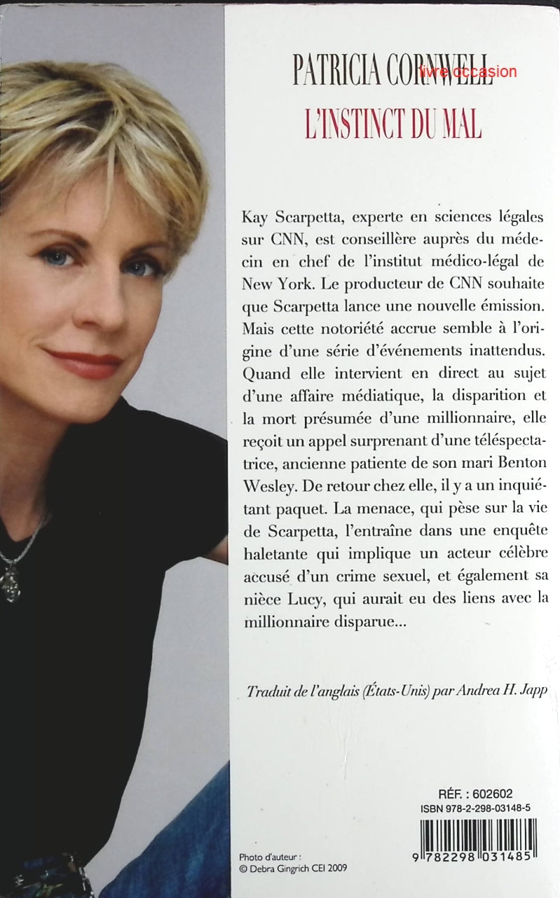 L'instinct du mal - Patricia Cornwell - Livre