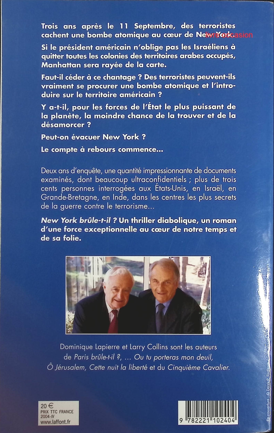 New York brûle-t-il ? - Dominique Lapierre - Livre