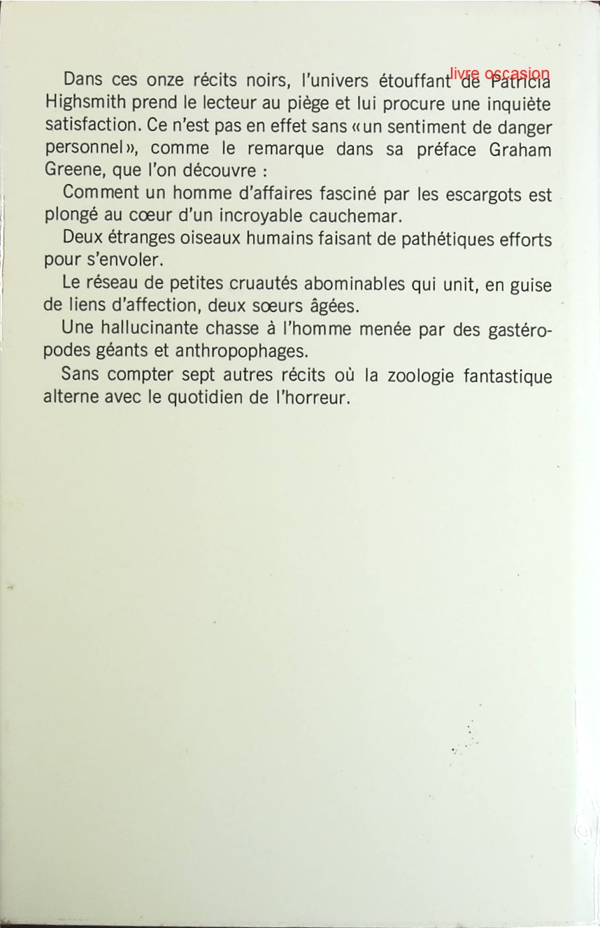 L'amateur d'escargots - Patricia Highsmith - Livre