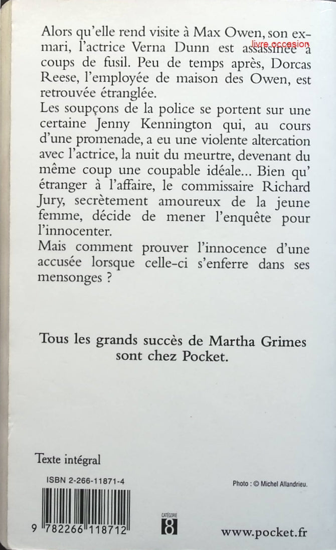 Une haine aveugle - Martha Grimes - Livre
