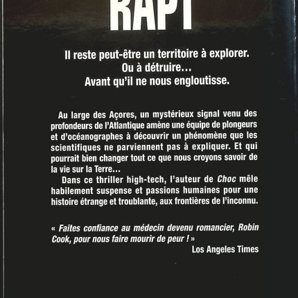 Rapt - Robin Cook - Livre