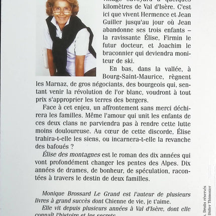 Élise des montagnes - Monique Brossard-Le Grand - Livre