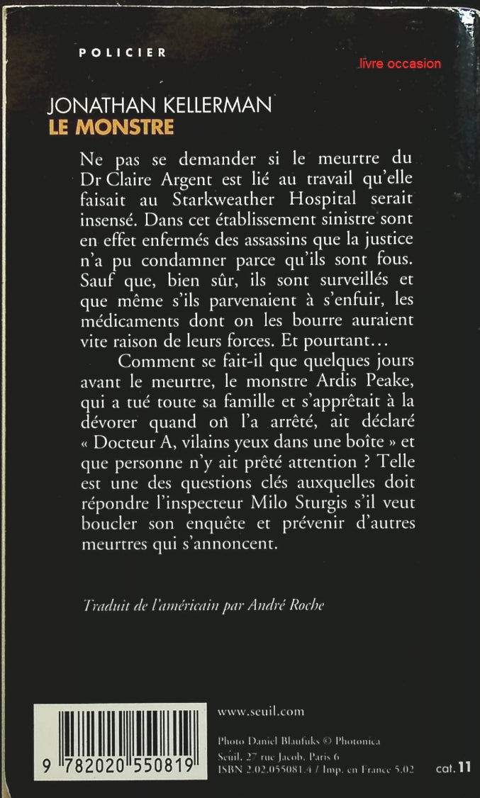 Le Monstre - Jonathan Kellerman - Livre