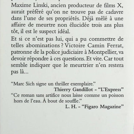 Mortels abîmes - Marc Sich - Livre