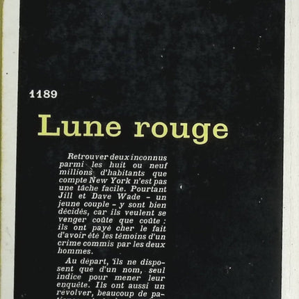 Lune rouge - Lawrence Block - Livre
