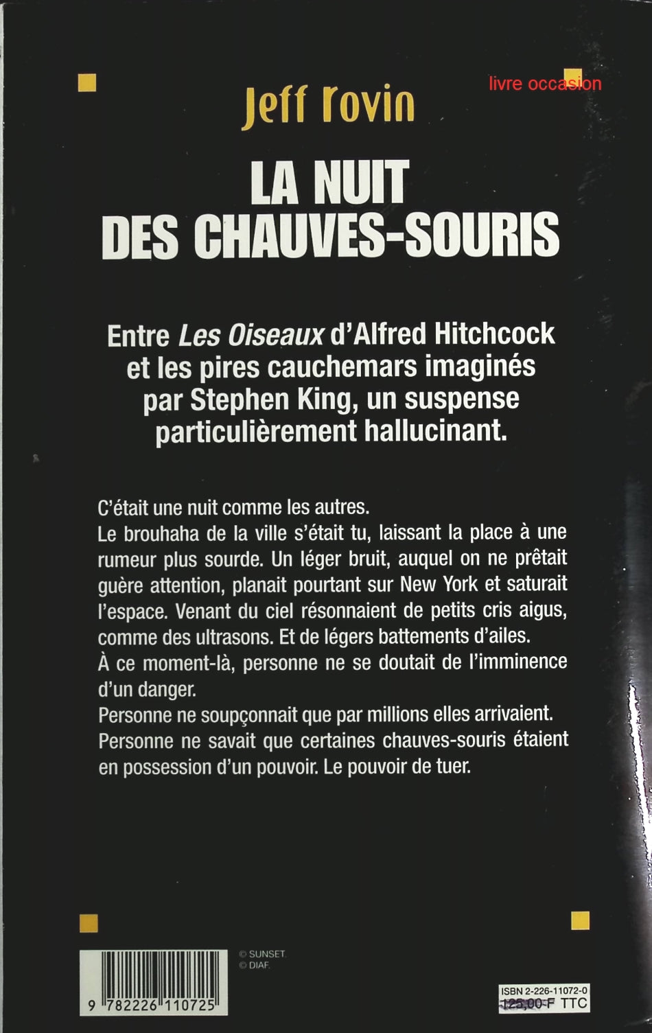 La nuit des chauves-souris - Jeff Rovin - Livre