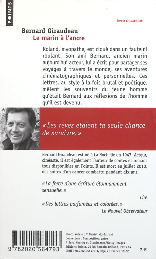 Le Marin à l'ancre - Bernard Giraudeau - Livre