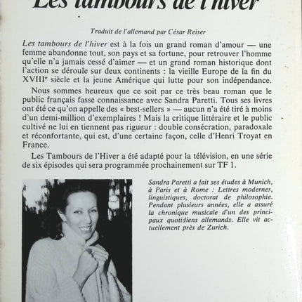 Les Tambours de l'hiver - Sandra Paretti - Livre