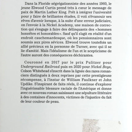 Nickel Boys - Colson Whitehead - Livre