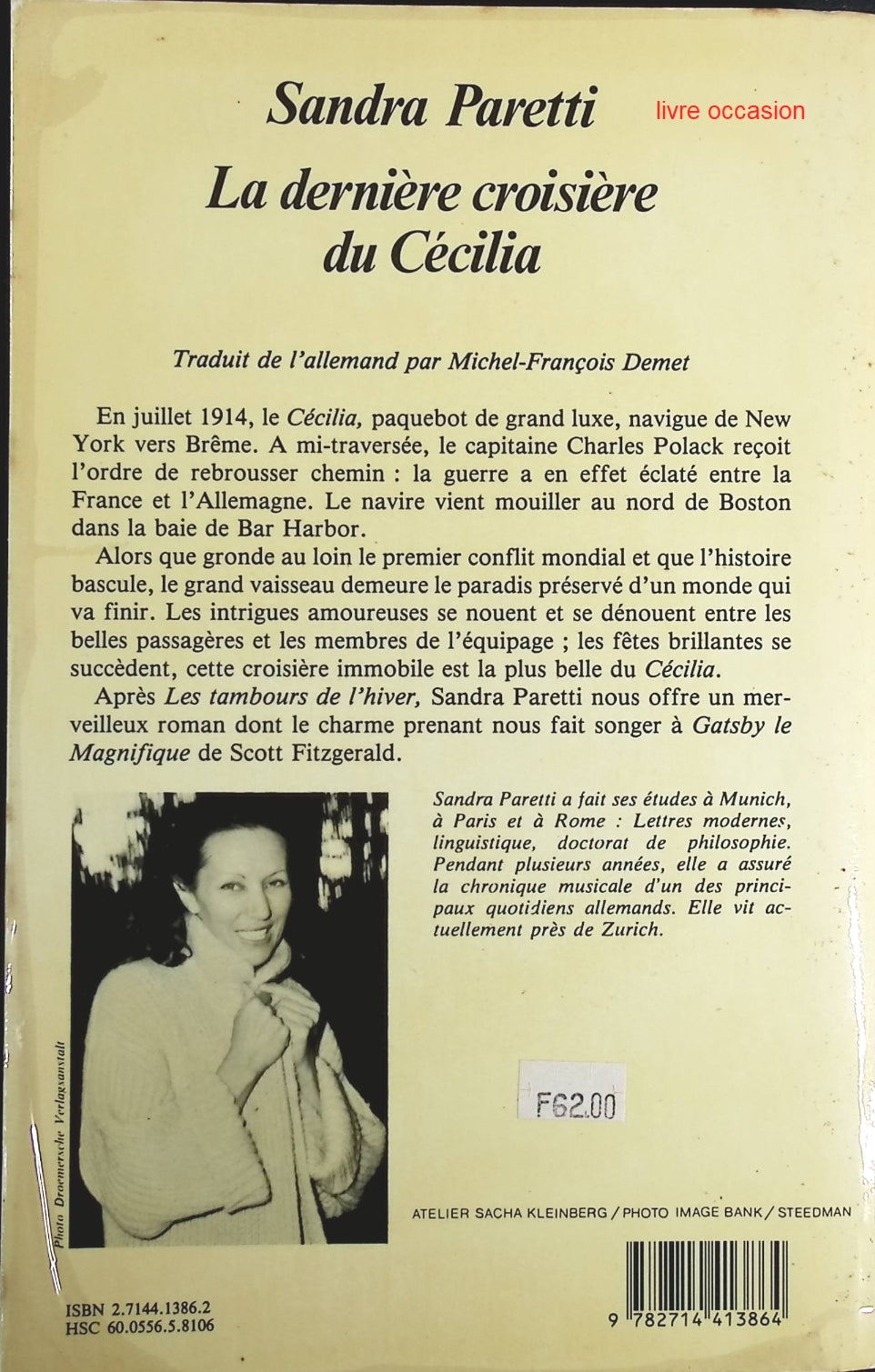 La Dernière croisière du 'Cécilia' - Sandra Paretti - Livre
