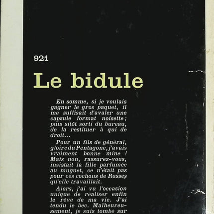 Le bidule - Darwin Teilhet - Livre