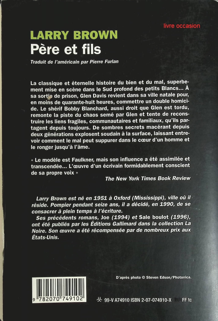 Père et fils roman - Larry Brown - Livre