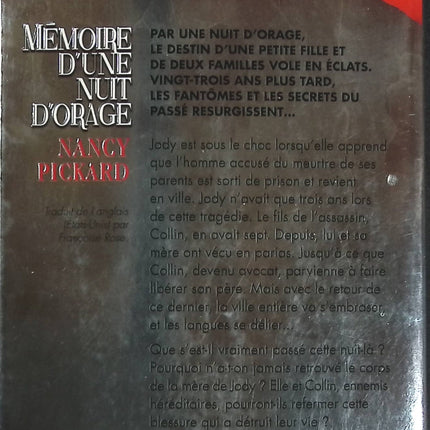 Mémoire d'une nuit d'orage - Nancy Pickard - Livre