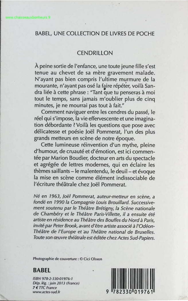 Cendrillon - Joël Pommerat - livre