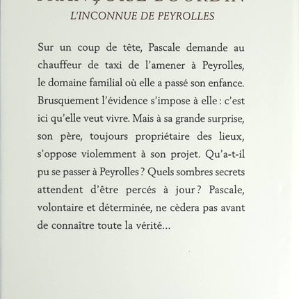 L'inconnue de Peyrolles - Françoise Bourdin - livre