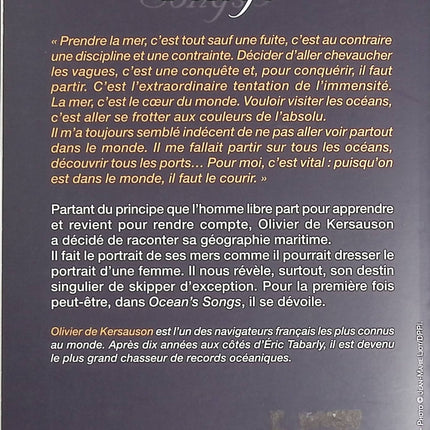 Ocean'S Songs - Olivier De Kersauson - livre