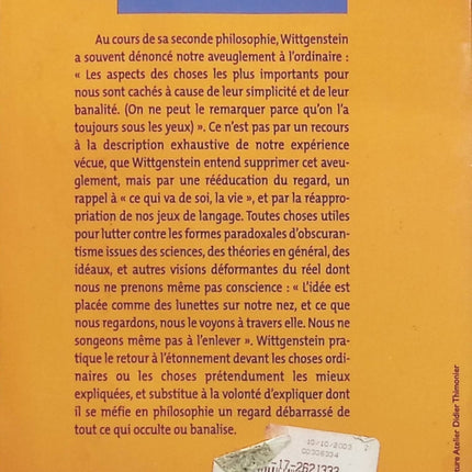 Voir le visible : La Seconde Philosophie de Wittgenstein - Christiane Chauviré - livre