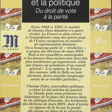 Les Femmes et la Politique : Du droit de vote à la parité - Clarisse Fabre - livre