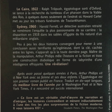 L'égyptologue - Arthur Phillips - Livre