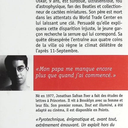 Extrêmement fort et incroyablement près - Jonathan Safran Foer - livre