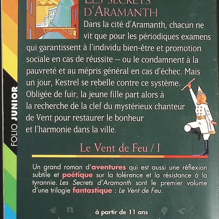 Le Vent De Feu Tome 1 - Les Secrets D'aramanth - William Nicholson - livre