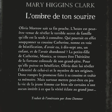 L'ombre de ton sourire - Mary Higgins Clark - livre