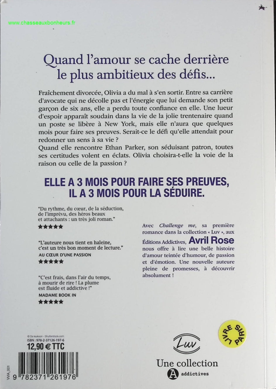 Challenge Me - Avril Rose - livre