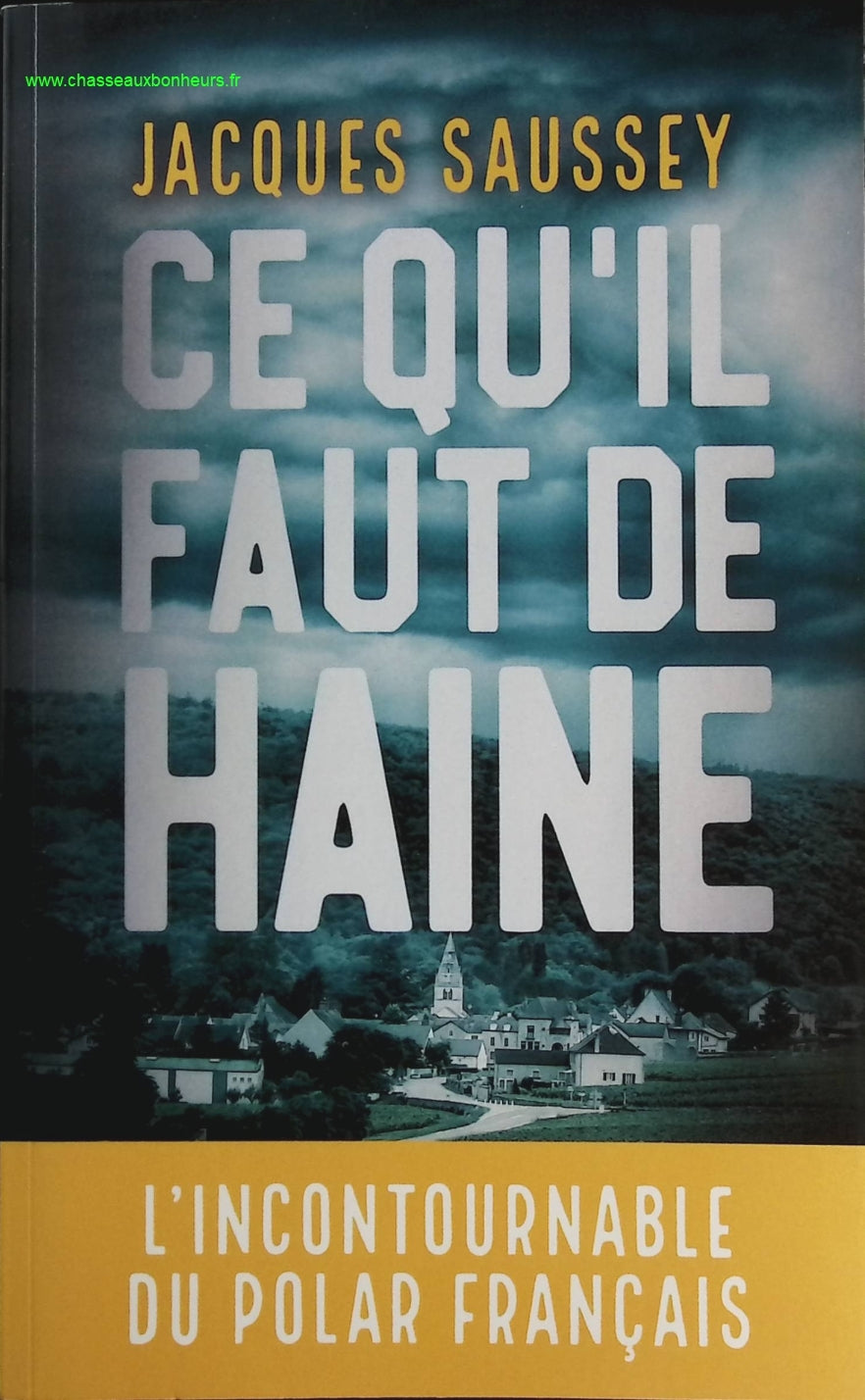 Ce qu'il faut de haine - Jacques Saussey - livre