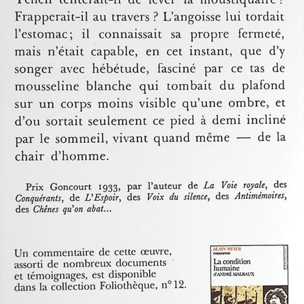 La condition humaine - André Malraux - livre