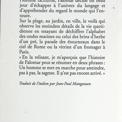 Palomar - Italo Calvino - livre