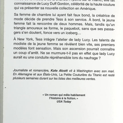 La petite couturière du Titanic - Kate Alcott - livre