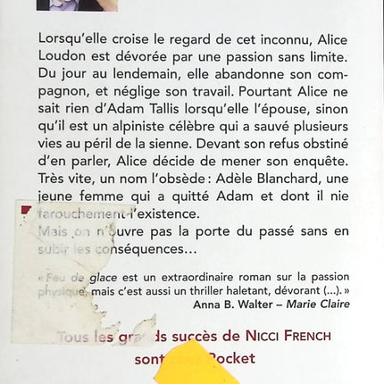 Feu de glace - Nicci French - livre