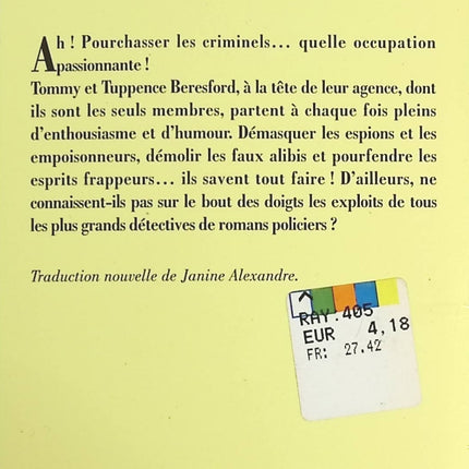 Le Crime est notre affaire – Agatha Christie | Enquête de Tommy et Tuppence – Roman policier - livre