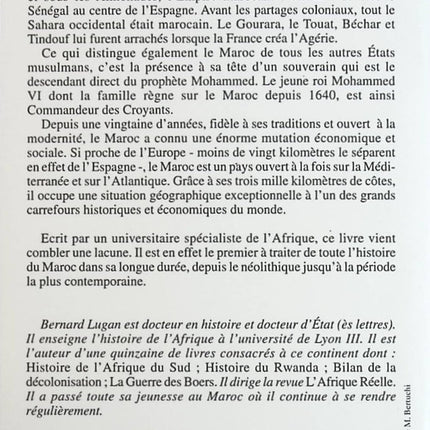 Histoire Du Maroc Des Origines À Nos Jours - Bernard Lugan - Livre