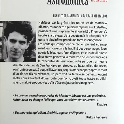 Astronautes et autres nouvelles - Matthew Iribarne - Livre