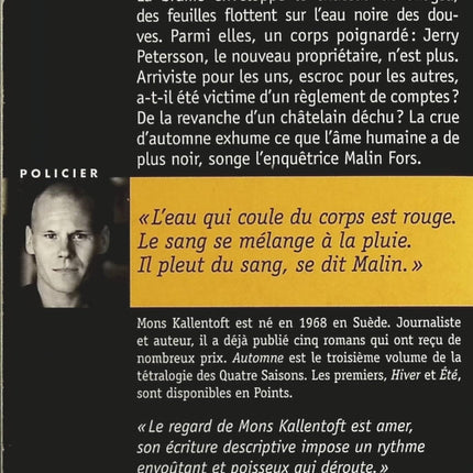 Automne - Mons Kallentoft - Livre