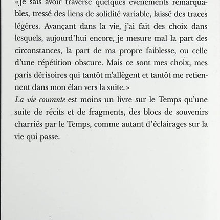 La vie courante - Pierre Péju - Livre