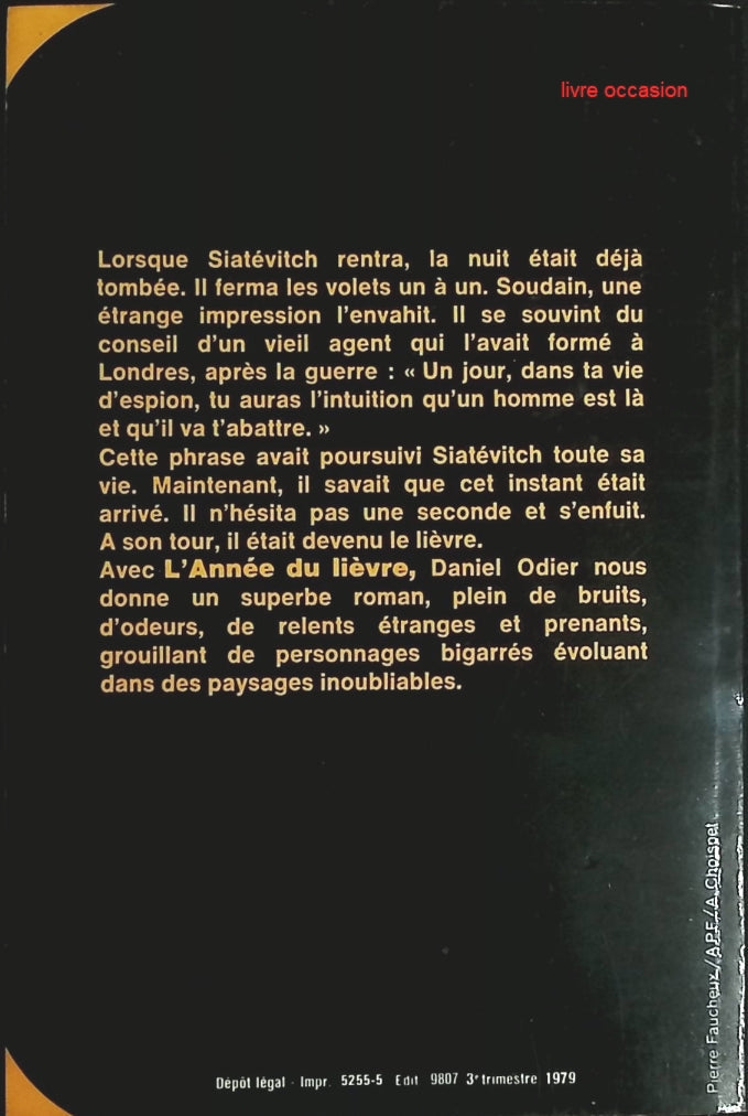 L'Année du lièvre - Daniel Odier - Livre